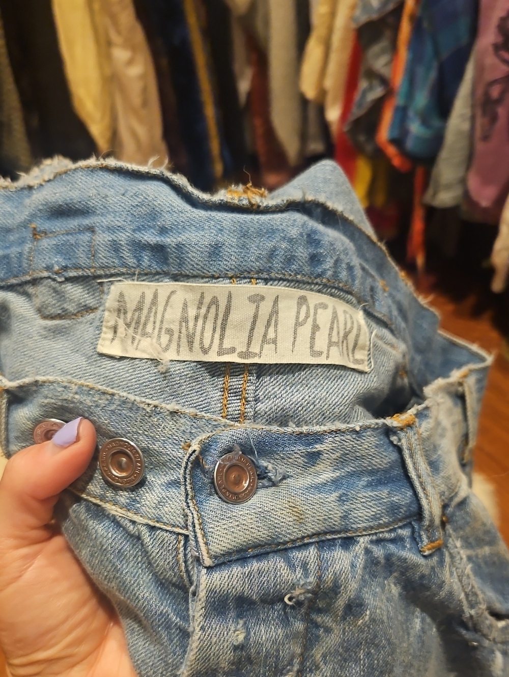 Magnolia Pearl Calico Miners Denim Pants - Picture 11 of 11